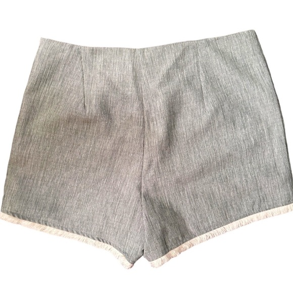 priina Pants - Pniina Clothing Gray Dress Shirts with Fringe Bottom Size Medium